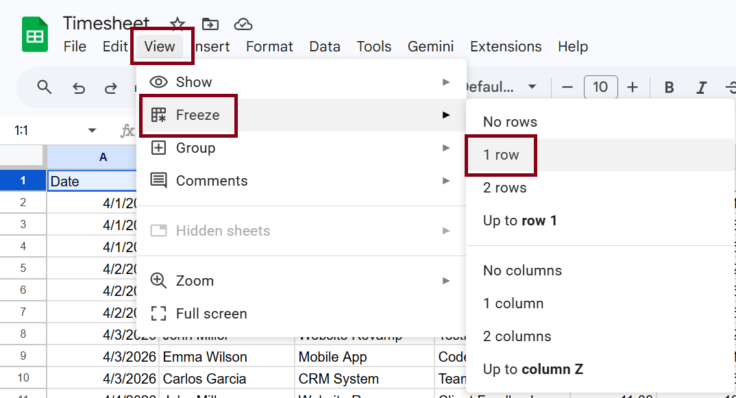 출처: Google 스프레드시트