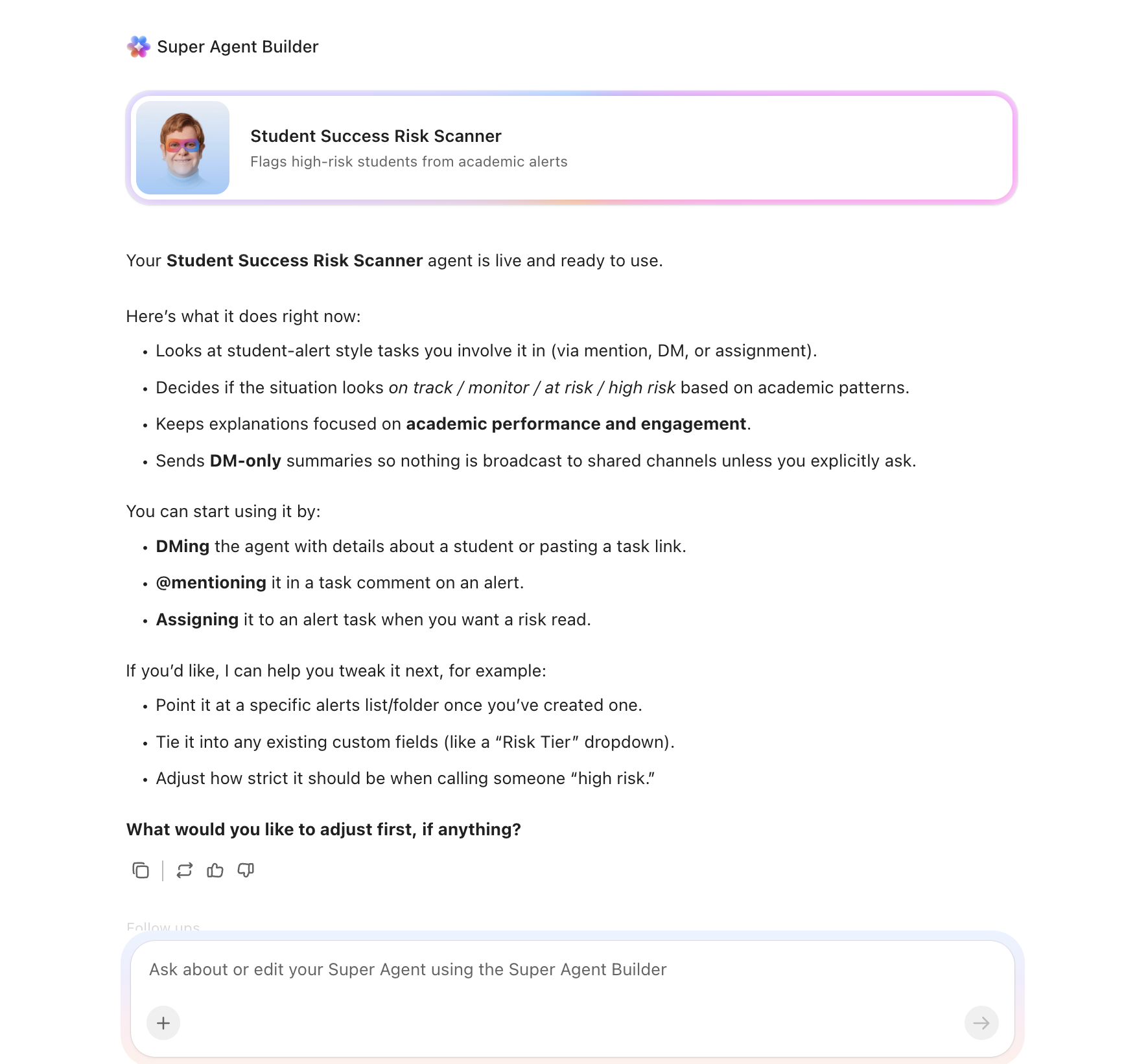 Pembuat Agen Super Pemantauan Keberhasilan Siswa