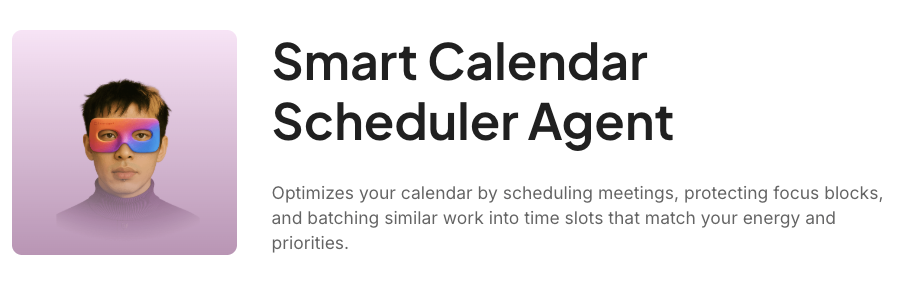 Smart Calendar Scheduler Agent: ai virtual assistants