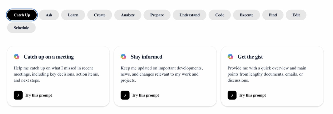 Copilot Prompts Gallery by Microsoft