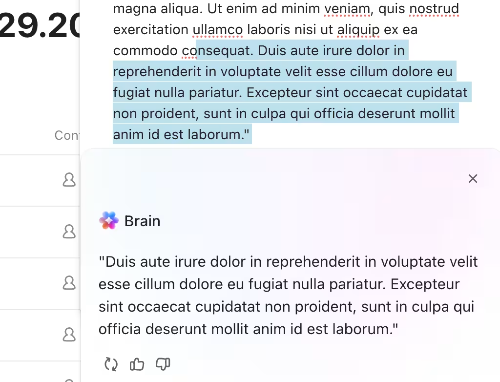 ClickUp Brain in Notepad