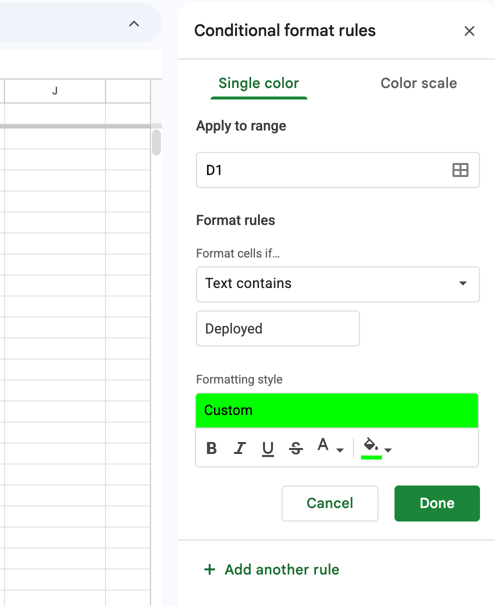 release tracker in google sheets