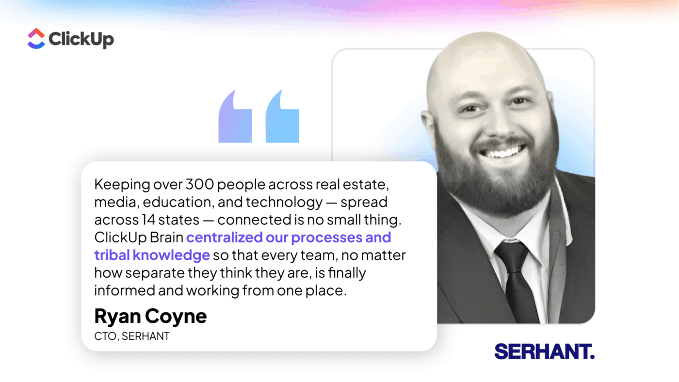 how to build an AI knowledge base in ClickUp: customer story proof