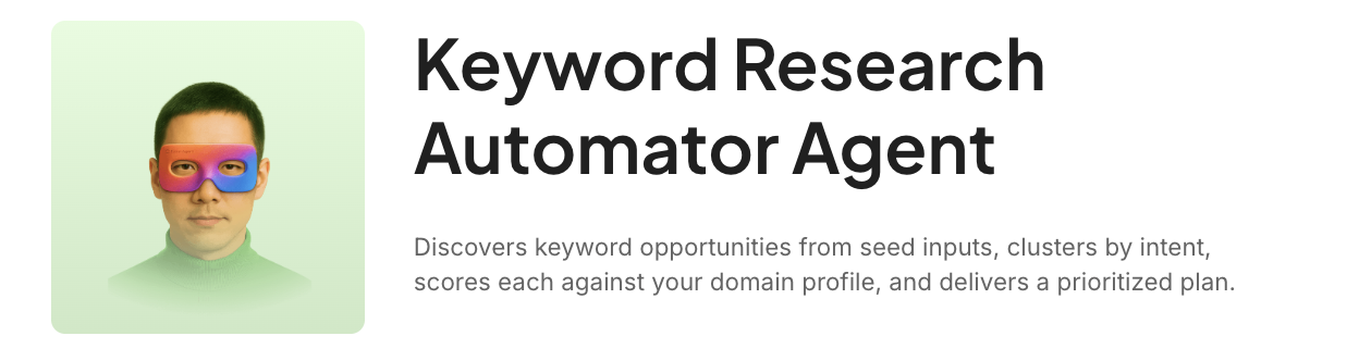 Speed up your SEO process with the Keyword Research Automator Agent