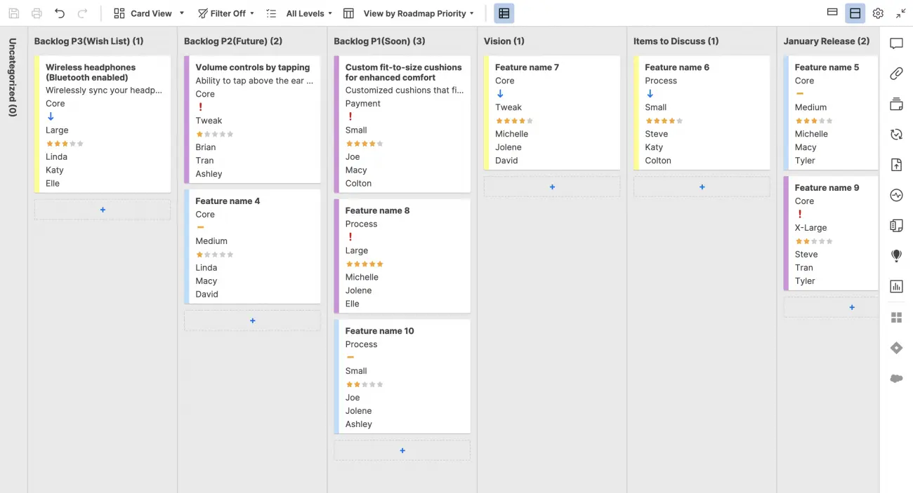 Track roadmap priorities and feature context with the Product Prioritization Board Template by Smartsheet
