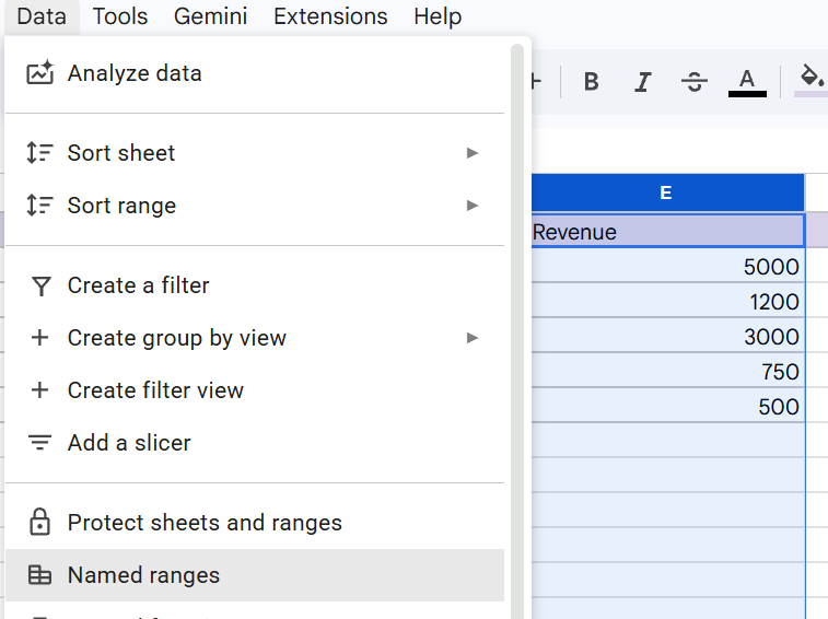 via Google Sheets