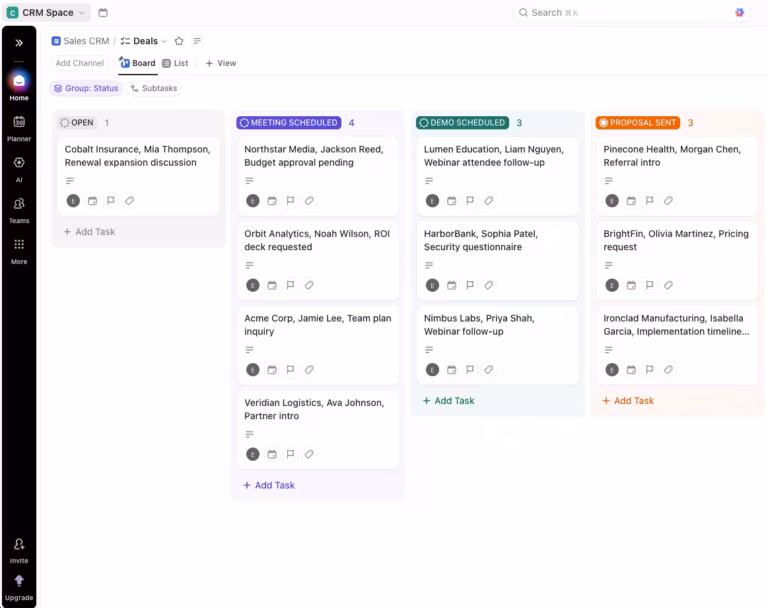 ClickUp CRM Solution