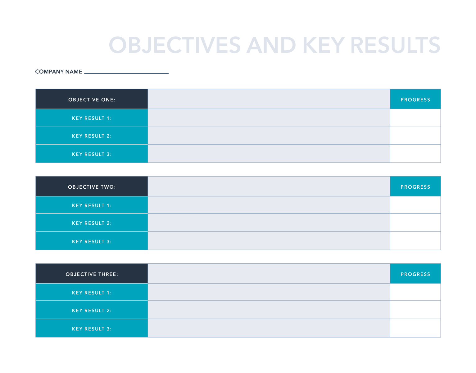 Standardize department OKRs with the OKR Template by HubSpot