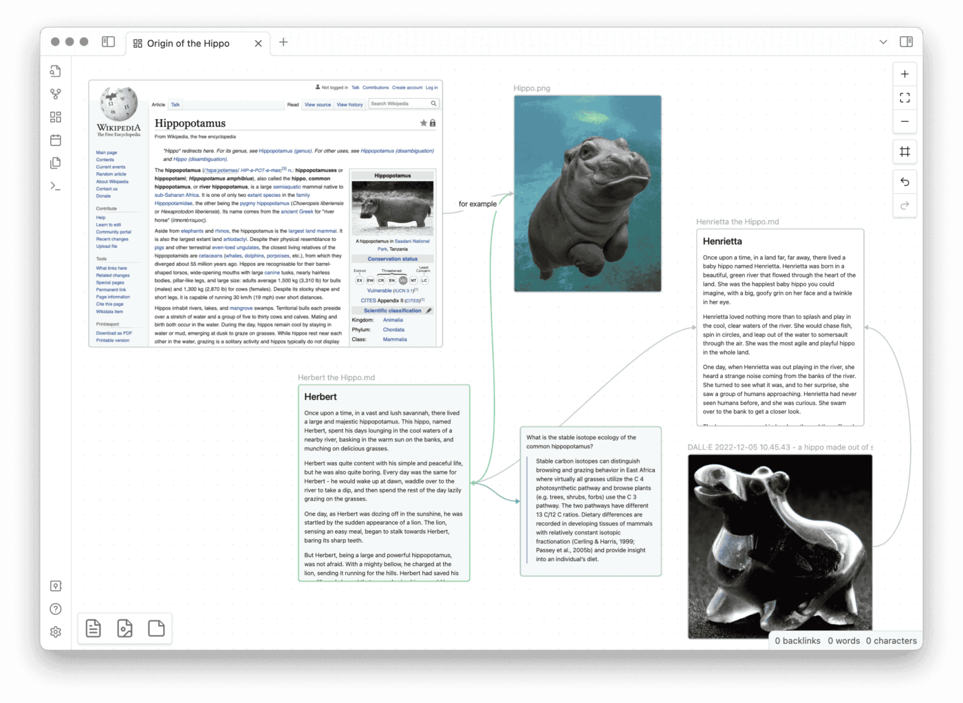 Canvas in Obsidian, a popular productivity tool for knowledge management