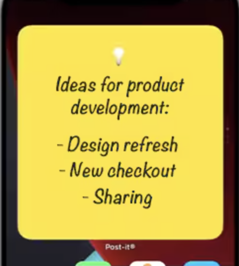 via Post-it App: Online sticky notes app