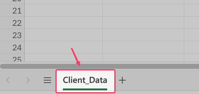 Rename the workbook: How to Create a Client Database in Excel