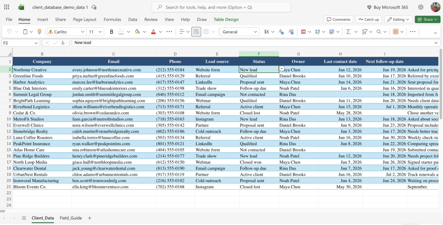 Excel Base Cómo crear una base de datos de clientes en Excel en 7 pasos