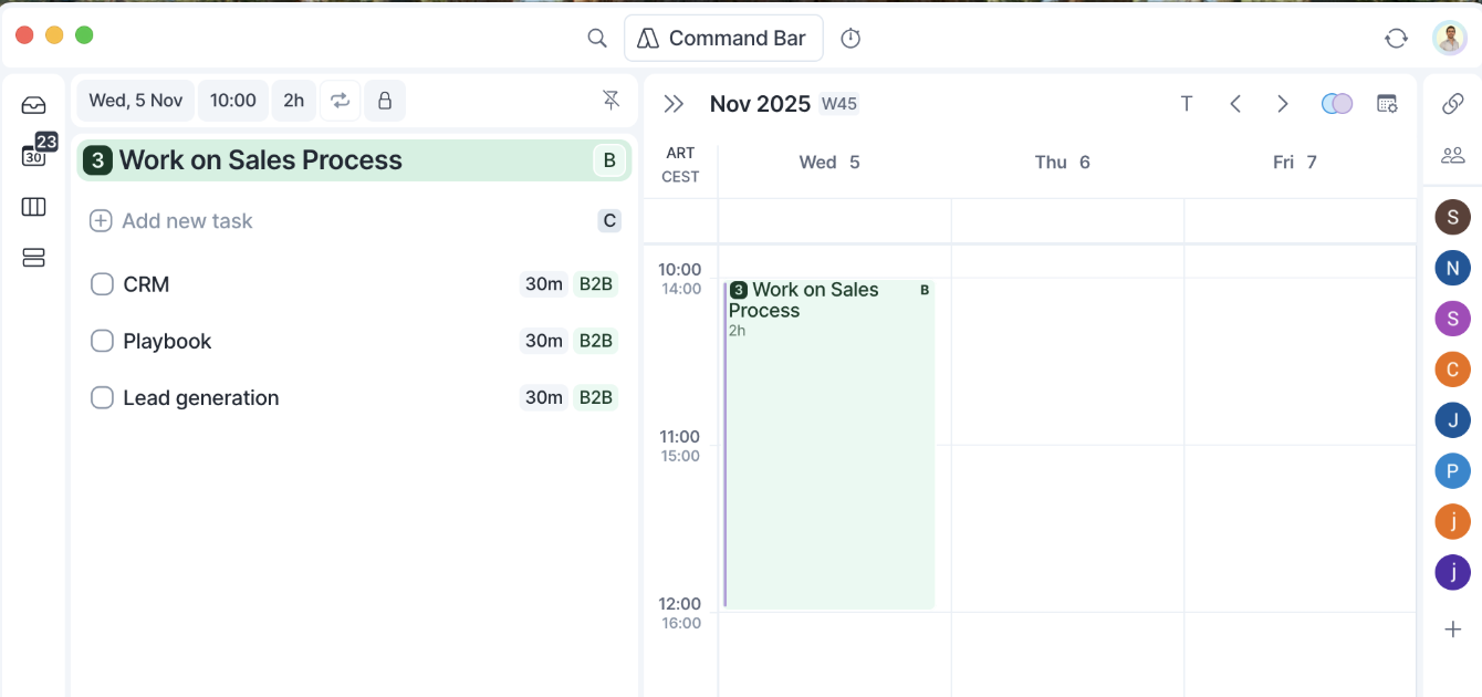 Turn scattered tasks into scheduled time blocks with Akiflow, a popular AI tool for Google Calendar