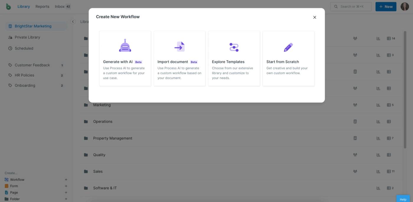 via Process Street: Best Client Onboarding Software