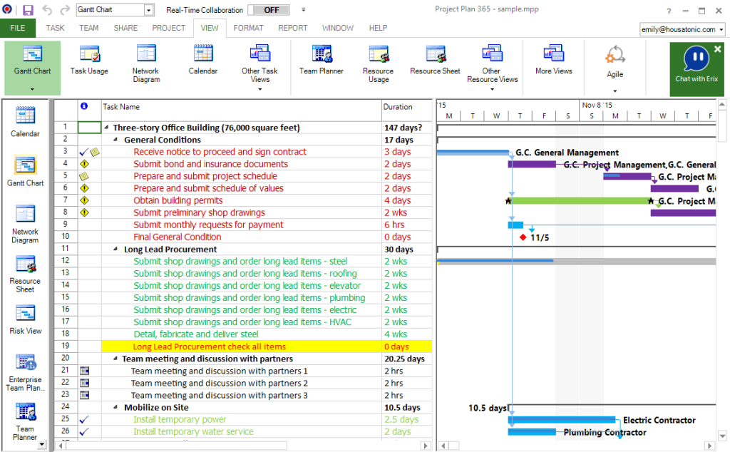 via ProjectPlan365: project management software for Mac