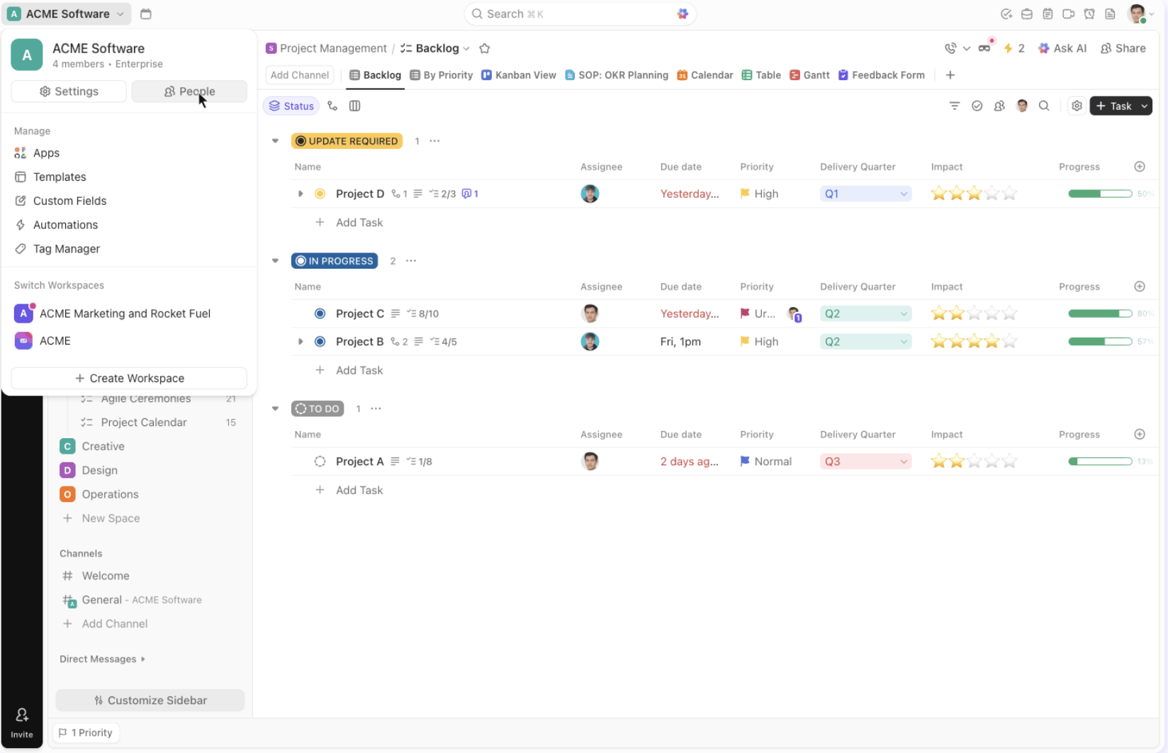Add people to your ClickUp workspace for effective collaboration