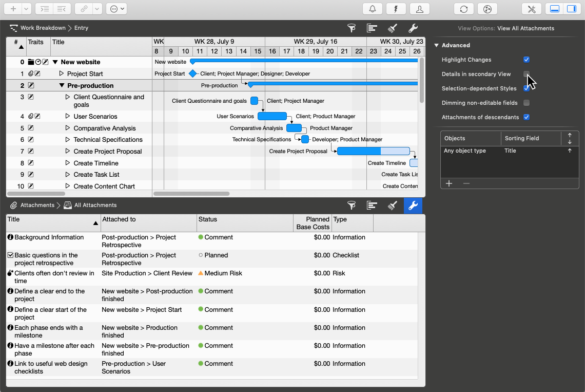 via Merlin Project: project management software for Mac