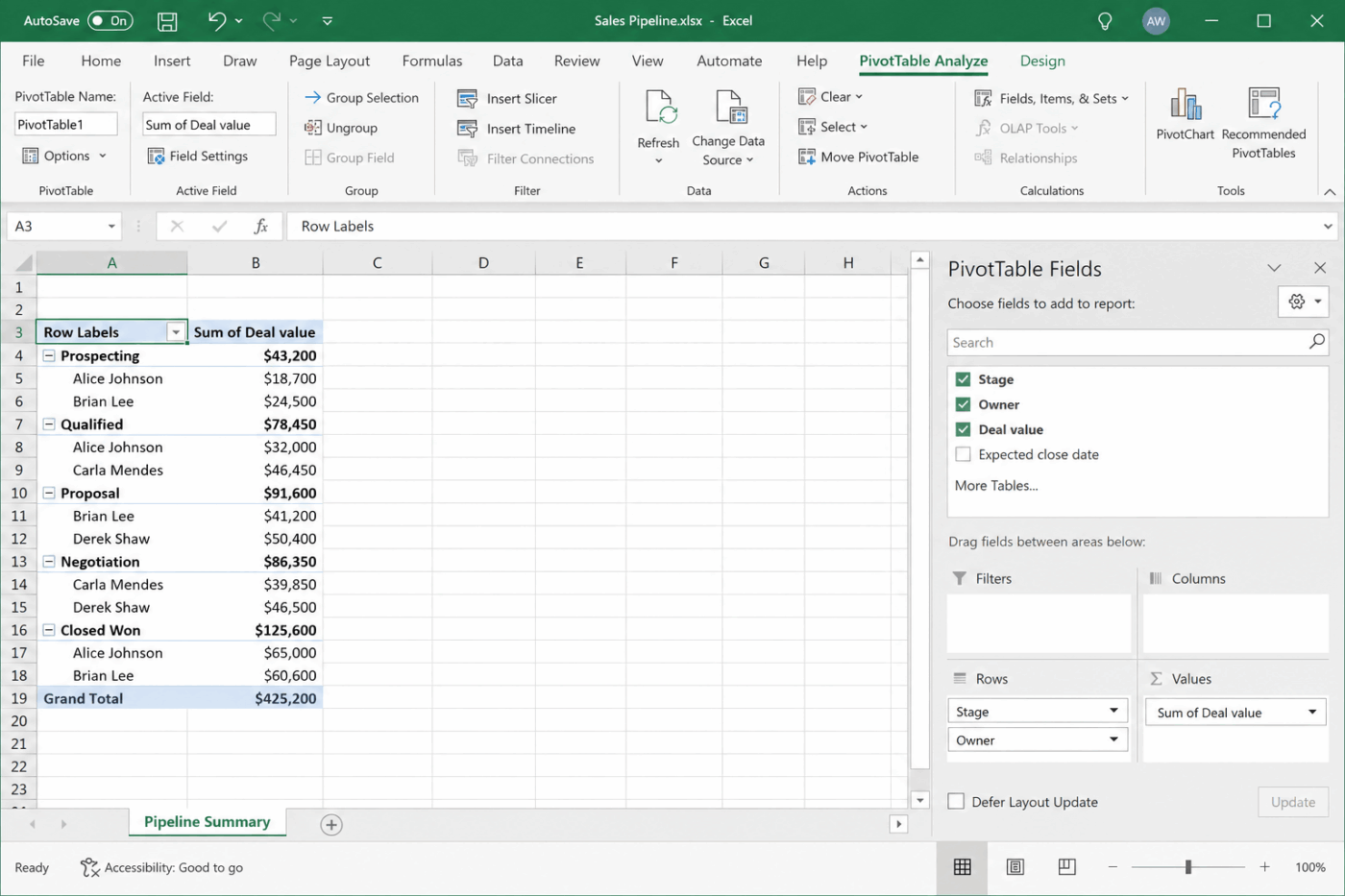 How to create a client database in Excel for a small sales team