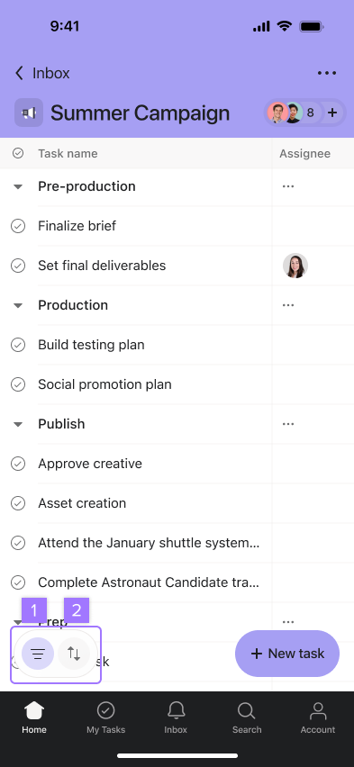 via Asana