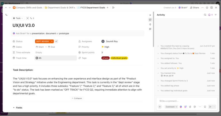 Assign, review, and manage work with ClickUp Tasks