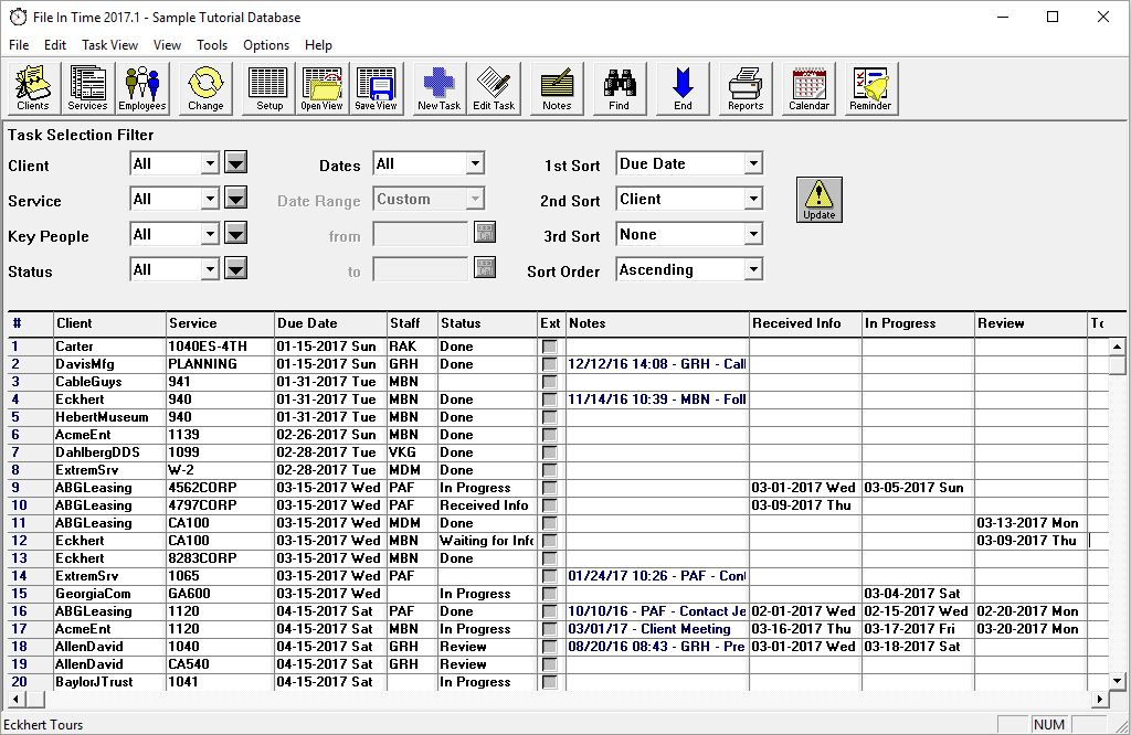 via File In Time: Due Date Tracking Software