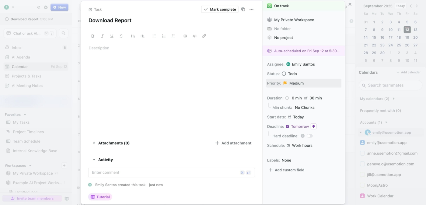 via Motion: Due Date Tracking Software