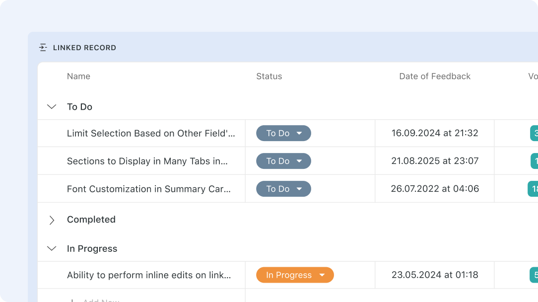 SmartSuite linked records: Airtable alternatives