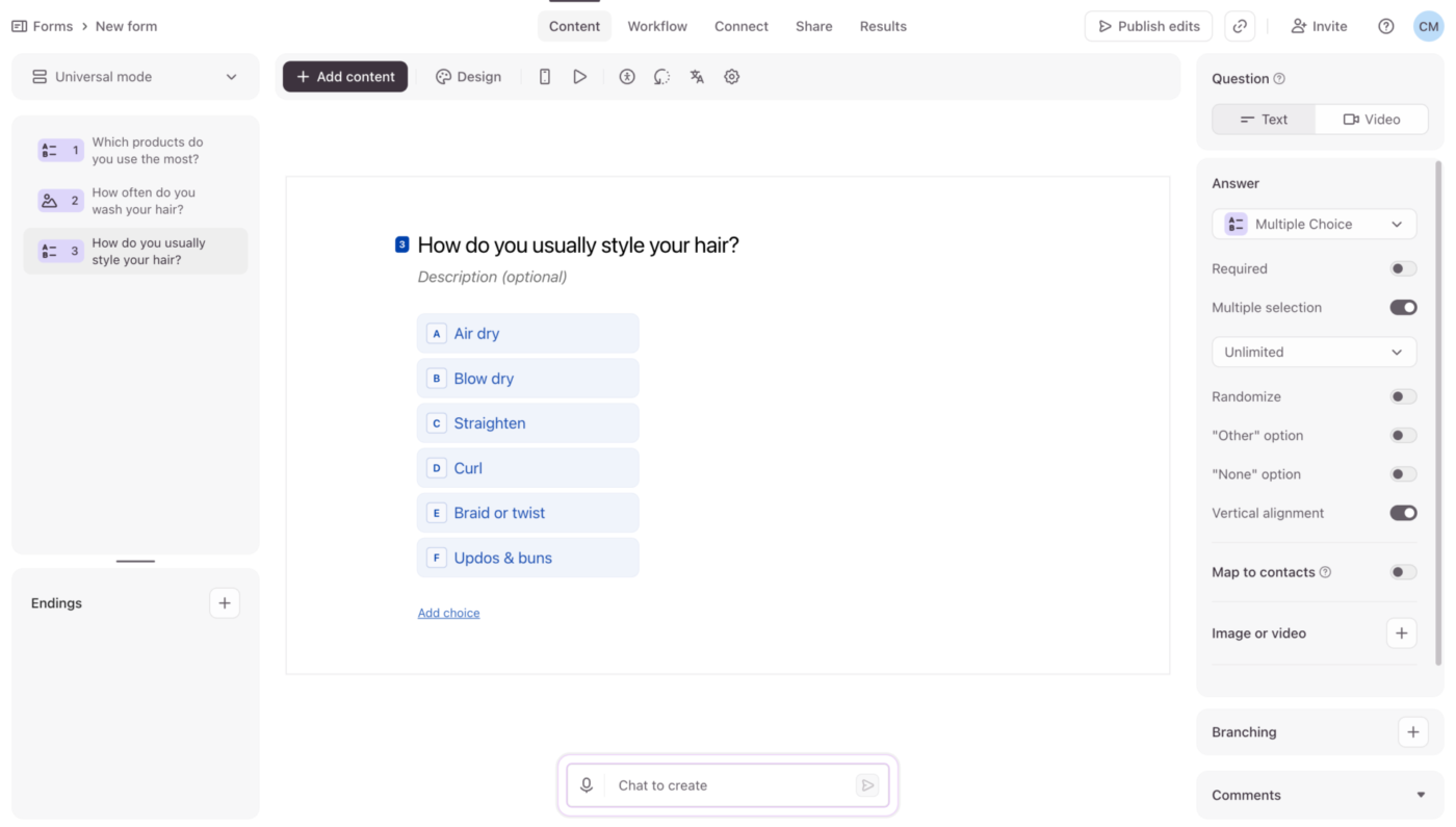 via Typeform: Microsoft Forms Alternative