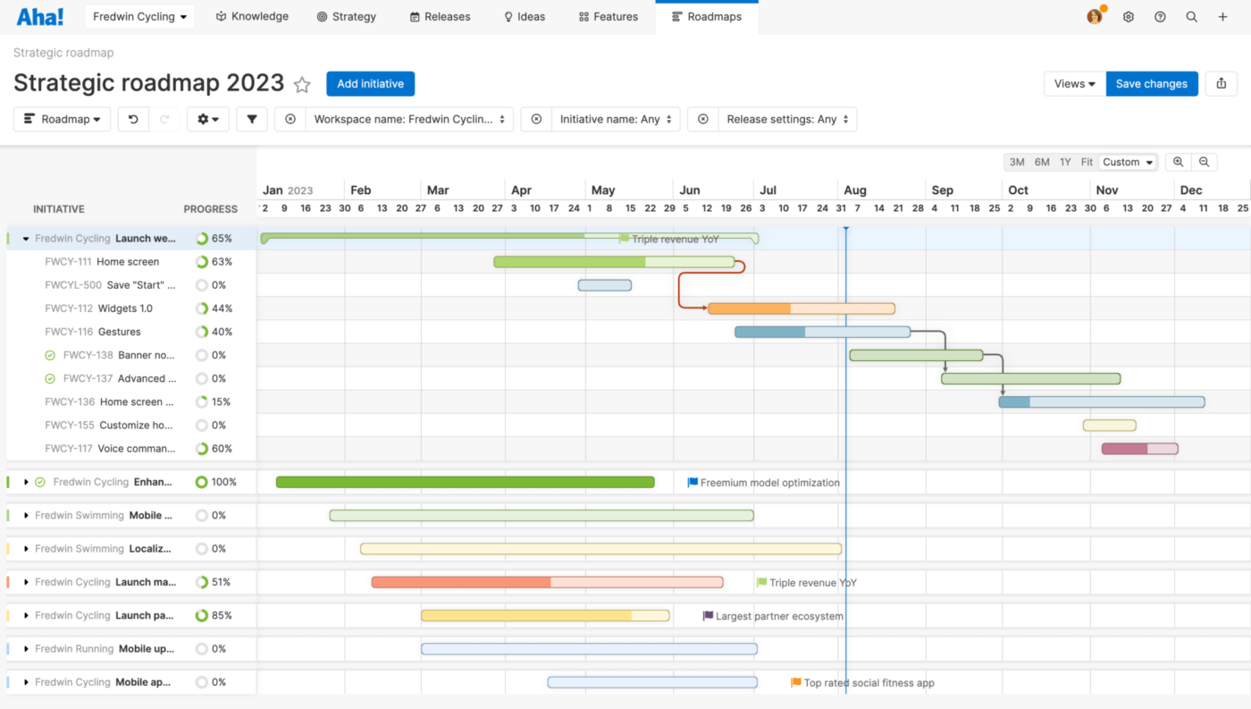via Aha!: Product Portfolio Management Tools