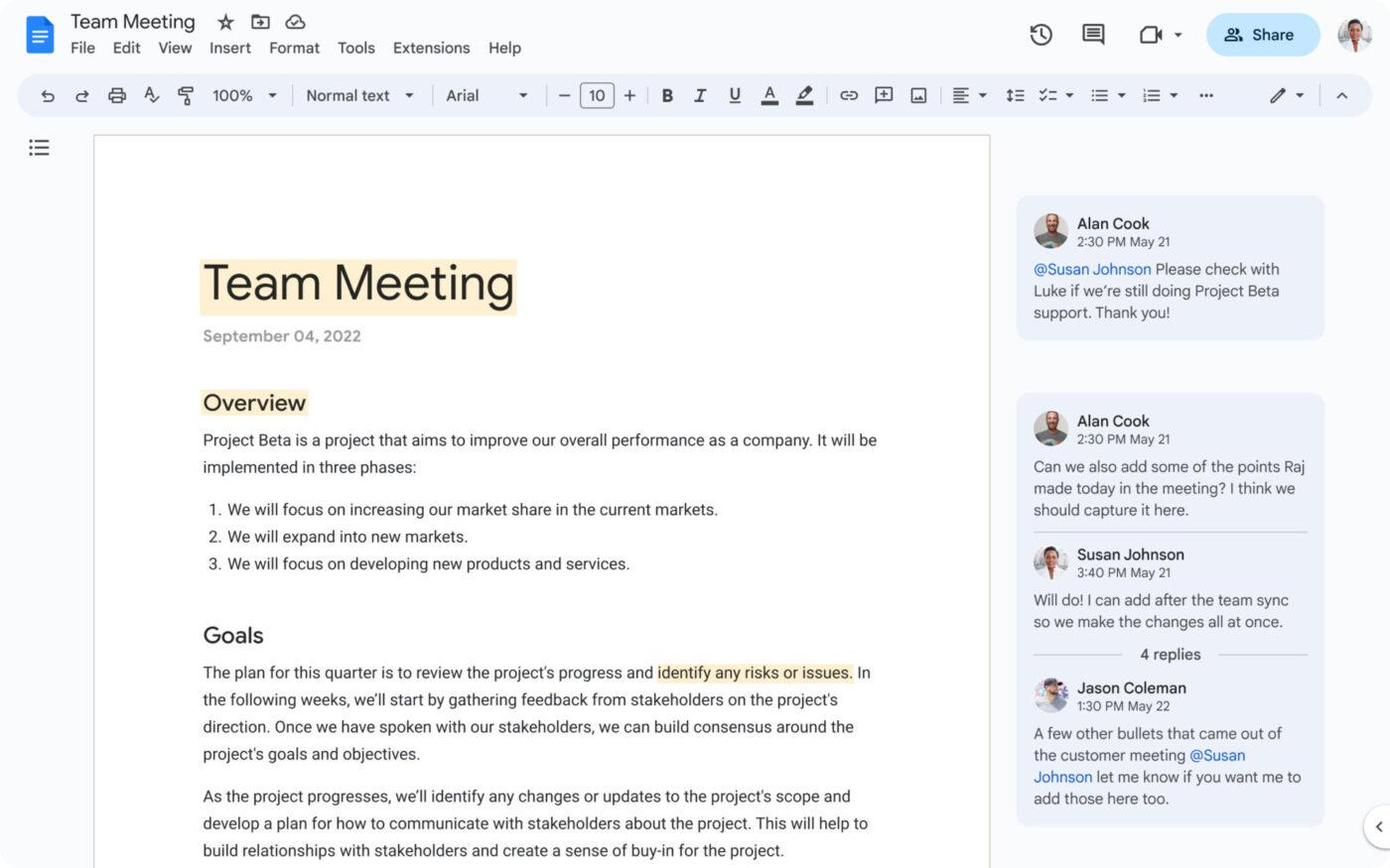 Google Docs: Notion vs. Google Docs