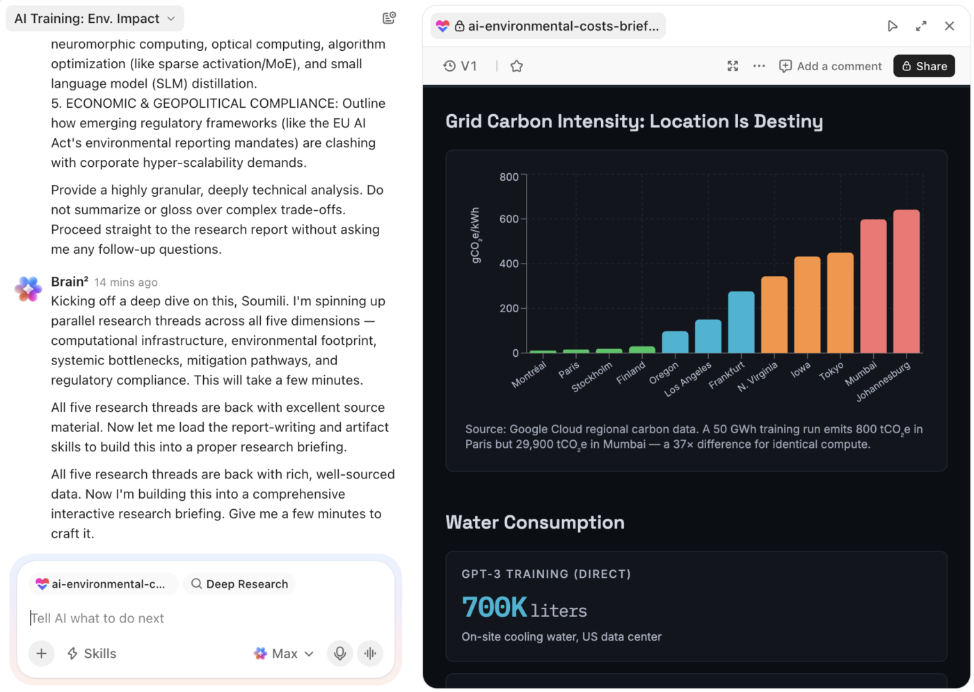 Research internal work and public sources with ClickUp Brain² to turn findings into action: deep research tools