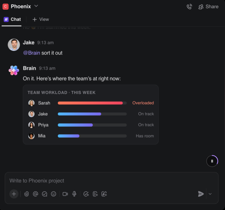 Surface campaign insights, feedback, and workload risks across teams with Brain²