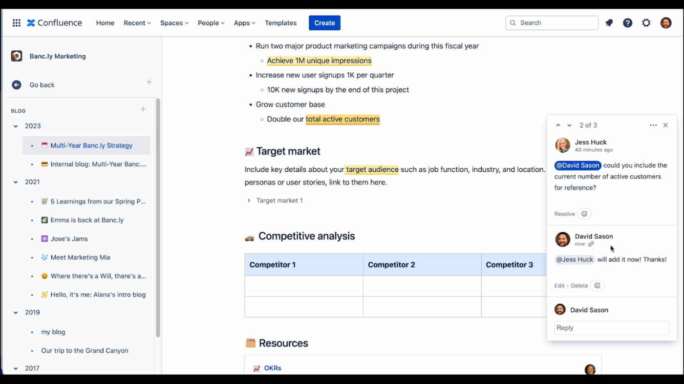 via Confluence: Confluence vs. Teams