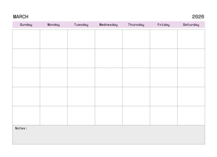 alt="Monthly Calendar with Notes by gdoc.io