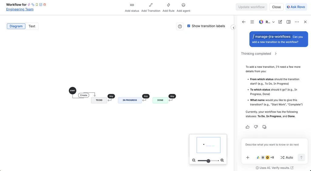 configure a workflow in Jira