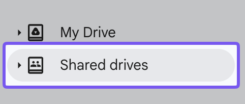 Shared drives in Google Drive: google drive client portal