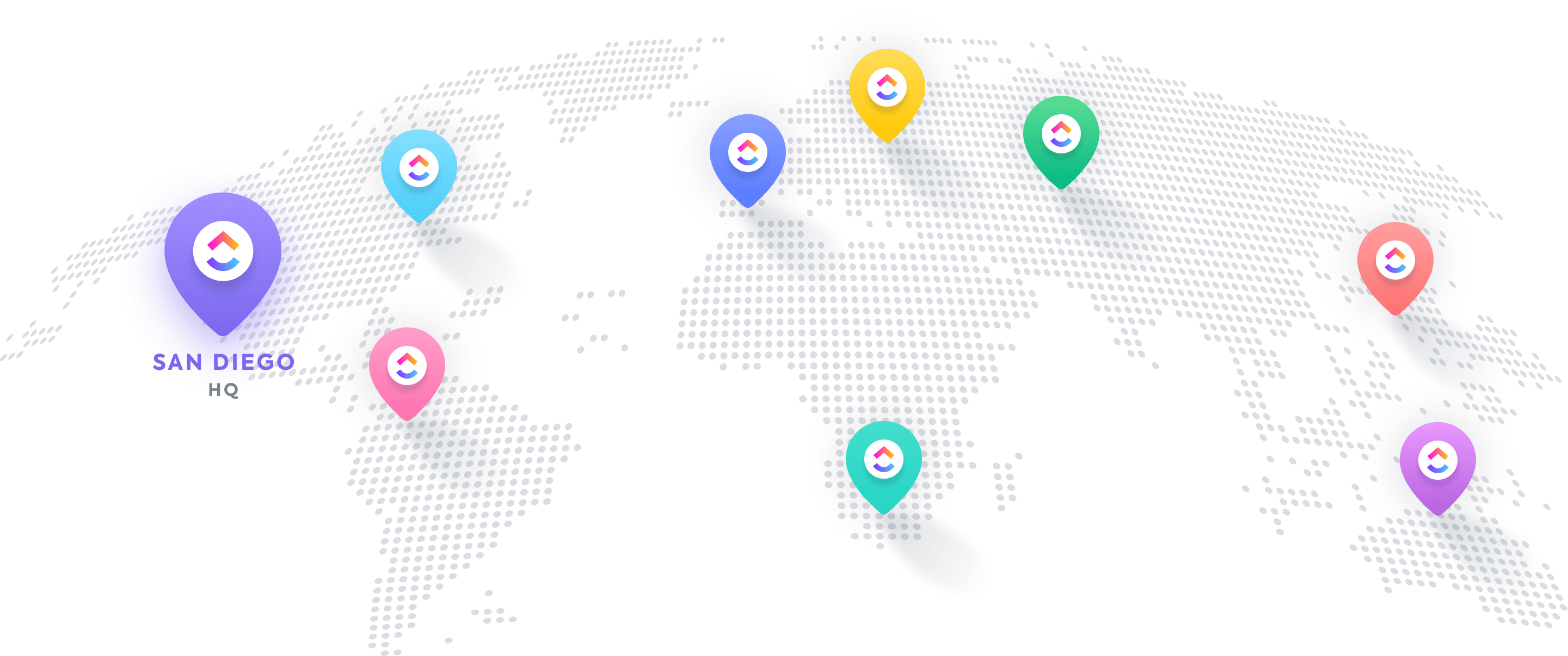 ClickUp team locations around the world