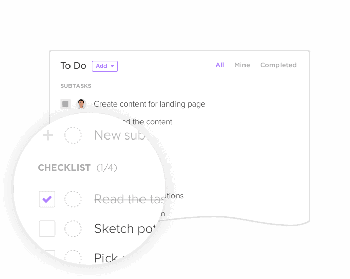 Task Checklists