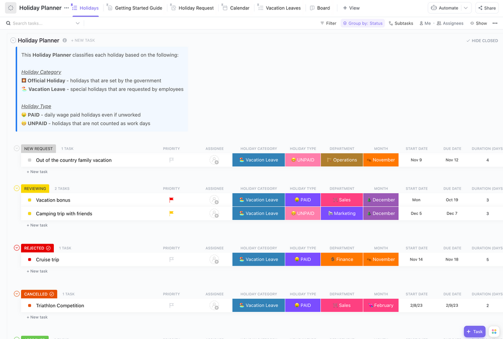 ClickUp™ Templates For Personal Use