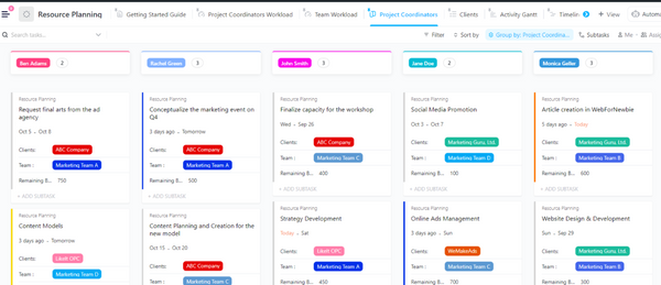 Resource Planning | Template by ClickUp™