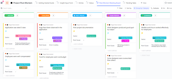 Project Post Mortem | Template by ClickUp™