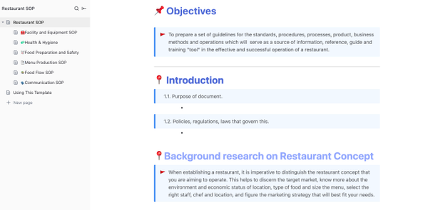 Restaurant Sop Examples