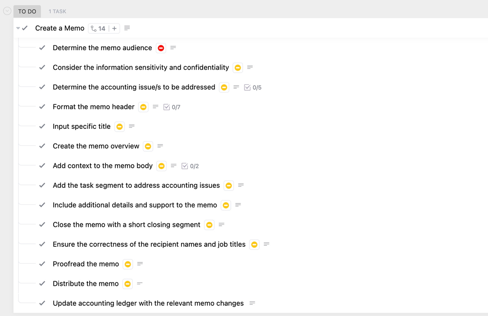 Create a Memo | Template by ClickUp™