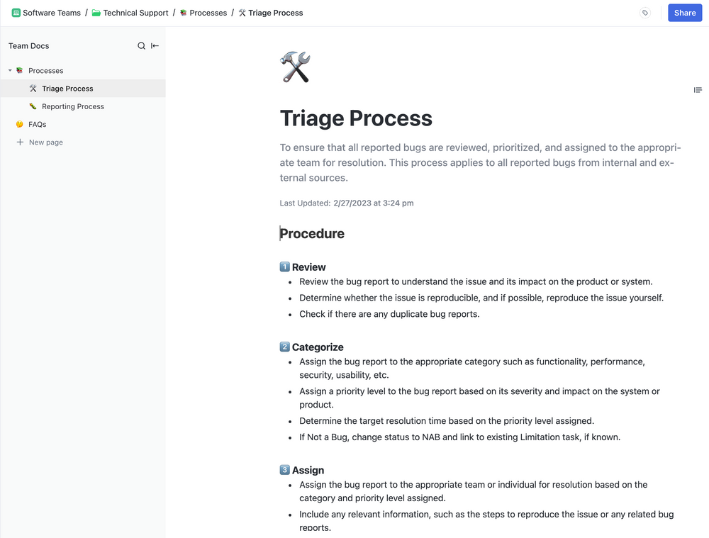 Software Development | Template By ClickUp™