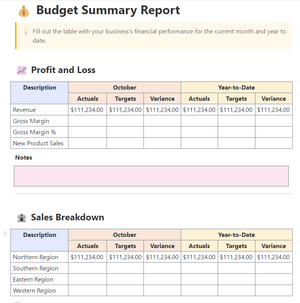 Budget Report Template by ClickUp™