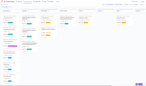 Phased Project | Template by ClickUp™