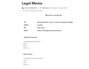 outline format for legal briefs