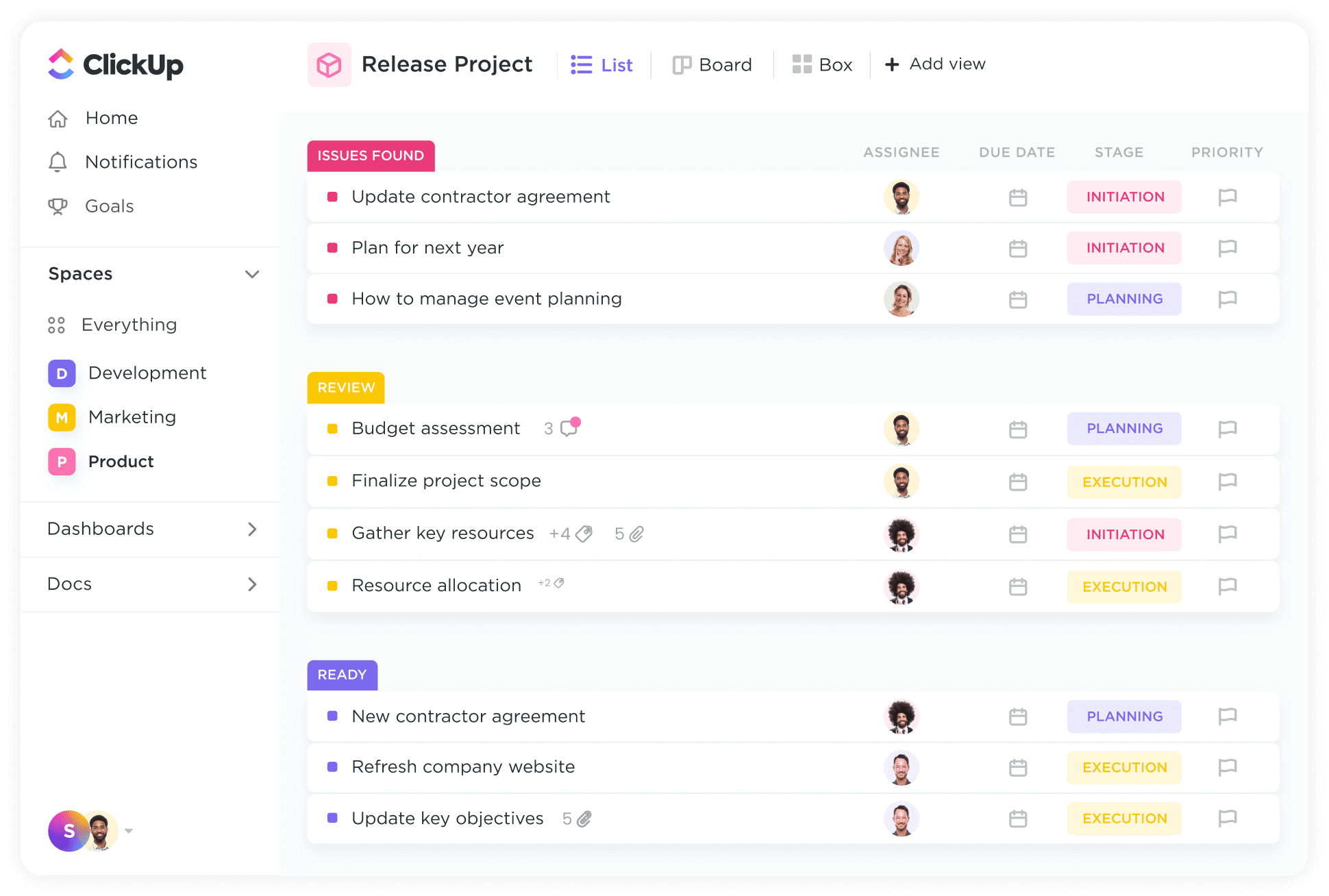 ClickUp Product Features ClickUp Product Features