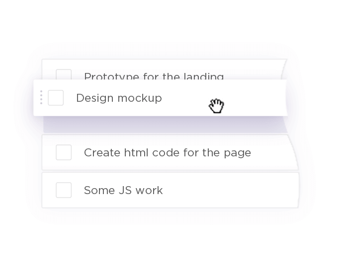 Drag and drop tasks in your projects