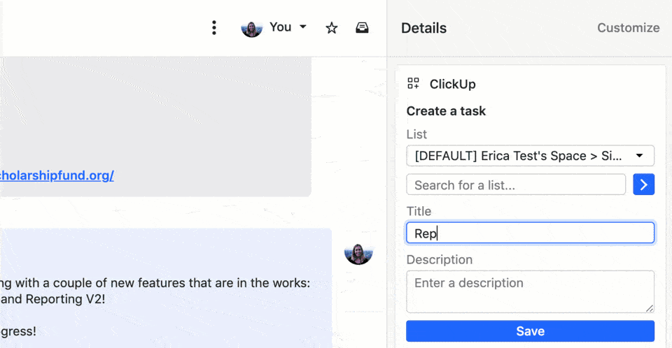 Create ClickUp tasks